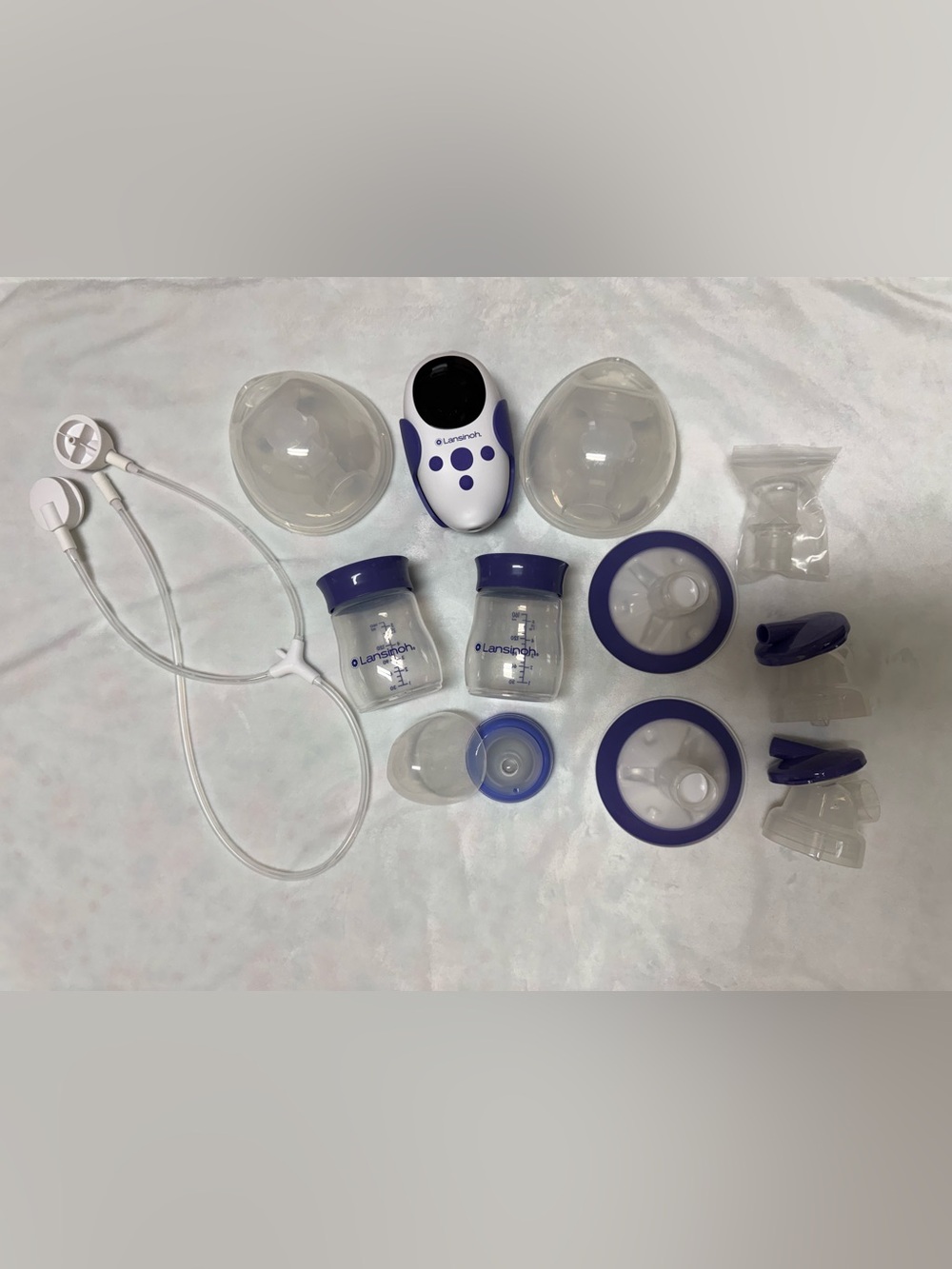 BRAND NEW Lansinoh Electric Breast Pump Kit in Purple & Clear